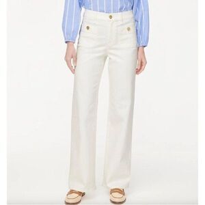 J.CREW Full Length Slim Wide-Leg Sailor Jean 27P White Premium Edition NWT B52